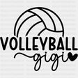 Volleyball Gigi, Heart - Volleyball DTF Transfers ready2transfer Dark Color Design (See Imaging)