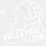 Volleyball Girl, B&W - Volleyball DTF Transfers ready2transfer Light Color Design (See Imaging)