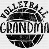 Volleyball Grandma, B&W Design - Volleyball DTF Transfers ready2transfer Dark Color Design (See Imaging)