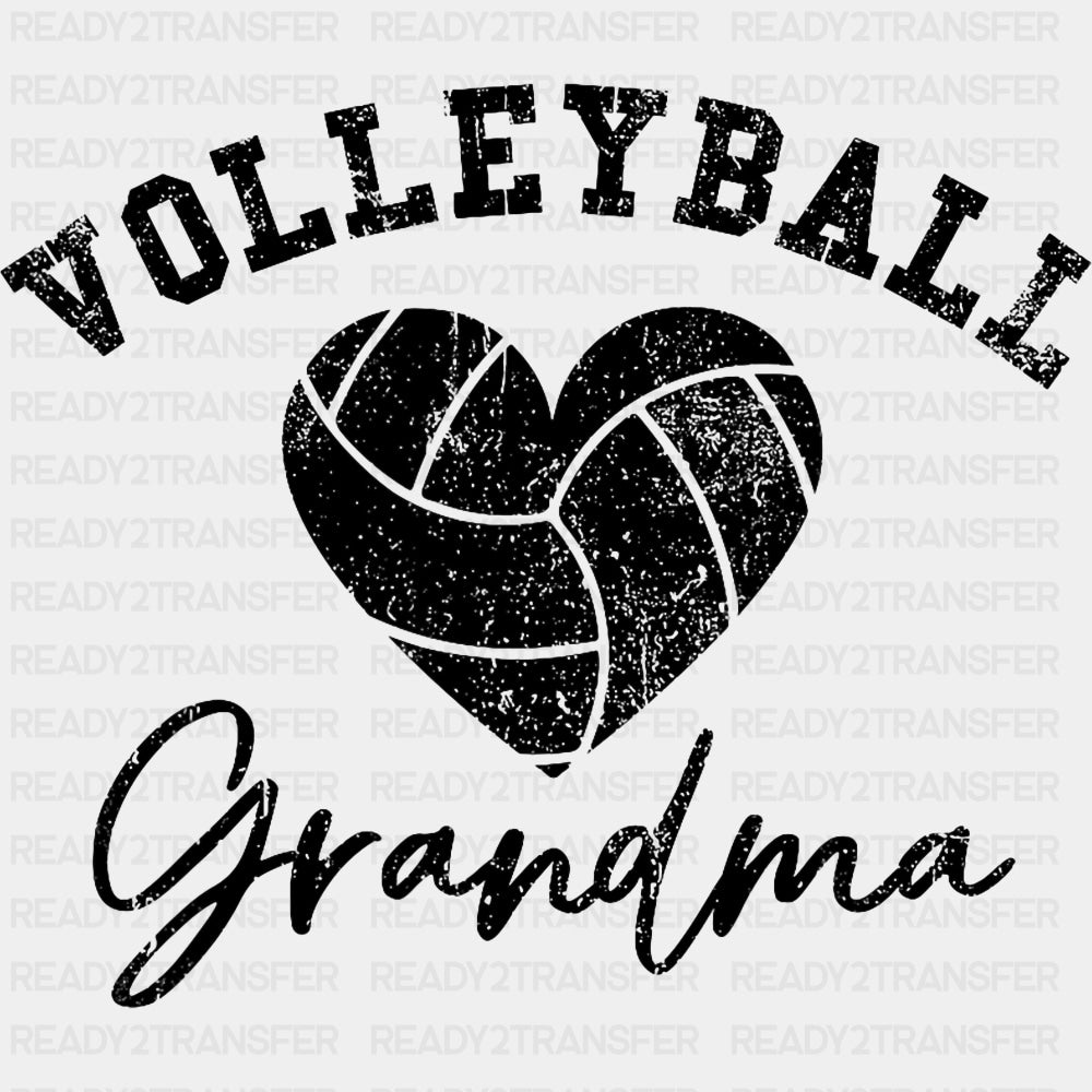 Volleyball Grandma, Volleyball Heart - Volleyball DTF Transfers ready2transfer Dark Color Design (See Imaging)