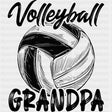 Volleyball Grandpa, B&W Sketch - Volleyball DTF Transfers ready2transfer Dark Color Design (See Imaging)