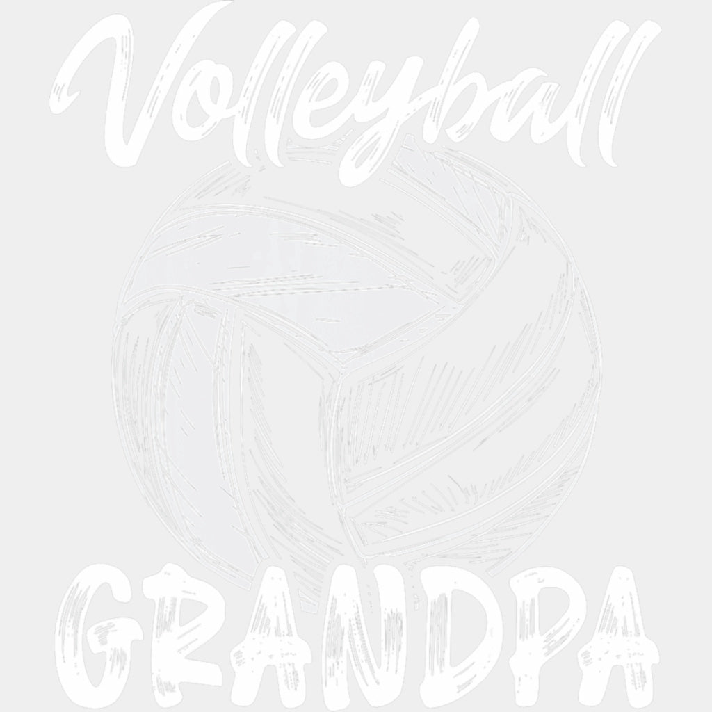 Volleyball Grandpa, B&W Sketch - Volleyball DTF Transfers ready2transfer Light Color Design (See Imaging)
