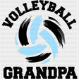 Volleyball Grandpa, Blue Design - Volleyball DTF Transfers ready2transfer Dark Color Design (See Imaging)