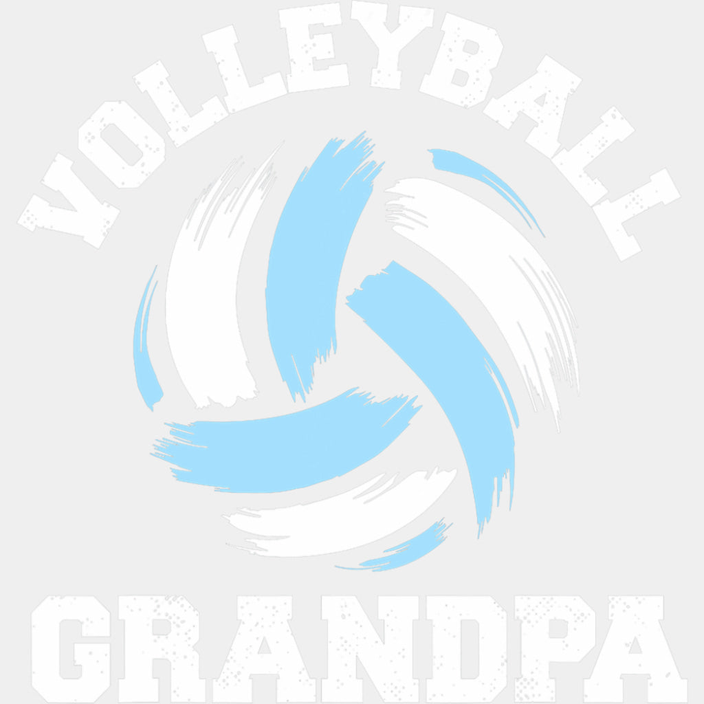 Volleyball Grandpa, Blue Design - Volleyball DTF Transfers ready2transfer Light Color Design (See Imaging)