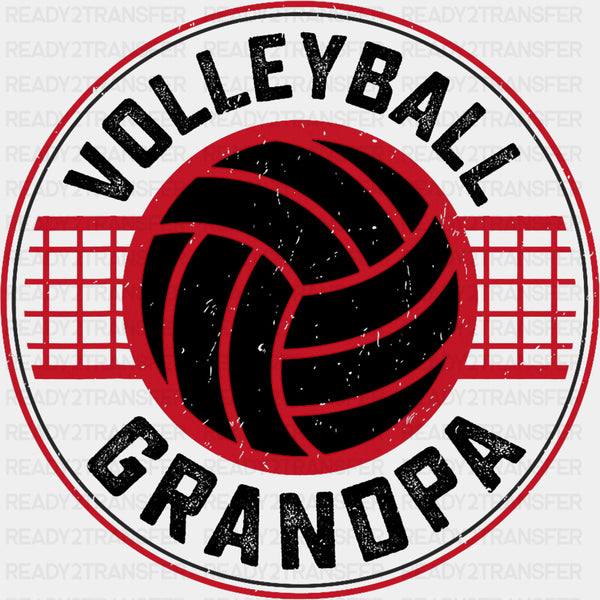 Volleyball Grandpa, Red Design - Volleyball DTF Transfers