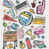 Volleyball Items - Volleyball DTF Transfers ready2transfer Dark Color Design (See Imaging)