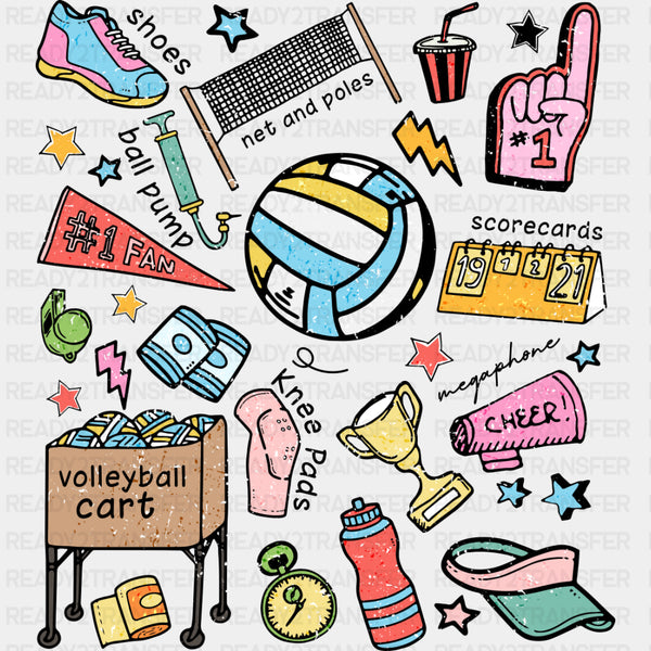 Volleyball Items - Volleyball DTF Transfers