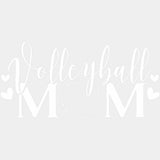 Volleyball Mom B&W Hearts - Volleyball DTF Transfers ready2transfer Light Color Design (See Imaging)