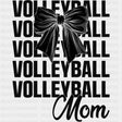 Volleyball Mom B&W Ribbon - Volleyball DTF Transfers ready2transfer Dark Color Design (See Imaging)