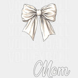Volleyball Mom B&W Ribbon - Volleyball DTF Transfers ready2transfer Light Color Design (See Imaging)