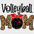 Volleyball Mom Bandana, Leopard Pattern - Volleyball DTF Transfers ready2transfer Dark Color Design (See Imaging)