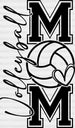 Volleyball Mom - Volleyball DTF Heat Transfer ready2transfer Black