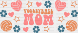 Volleyball Mom Heart Pink - Cup Wrap Uv Sticker Permanent Dtf Decal