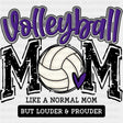 Volleyball Mom, Like A Normal Mom But Louder & Prouder - Volleyball DTF Transfers ready2transfer Dark Color Design (See Imaging)