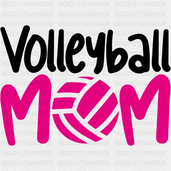 Volleyball Mom, Pink Ball - Volleyball DTF Transfers