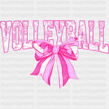 Volleyball, Pink Ribbon Design - Volleyball DTF Transfers ready2transfer