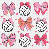Volleyball & Ribbons - Volleyball DTF Transfers ready2transfer Light Color Design (See Imaging)