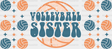 Volleyball Sister - Cup Wrap Uv Sticker Permanent Dtf Decal