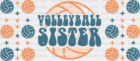 Volleyball Sister - Cup Wrap Uv Sticker Permanent Dtf Decal