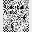 Volleyball Vibes, Checkered B&W - Volleyball DTF Transfers ready2transfer Dark Color Design (See Imaging)