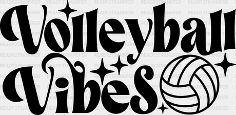 Volleyball Vibes - Dtf Heat Transfer Adult Unisex S & M (10’’) / Black