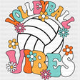 Volleyball Vibes, Retro - Volleyball DTF Transfers ready2transfer Dark Color Design (See Imaging)