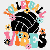 Volleyball Vibes, Retro - Volleyball DTF Transfers ready2transfer Light Color Design (See Imaging)