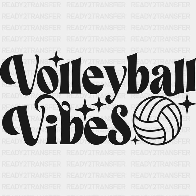 Volleyball Vibes, Stars - Volleyball DTF Transfers ready2transfer Dark Color Design (See Imaging)