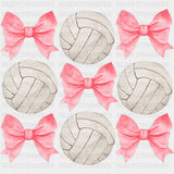 Volleyballs & Pink Ribbons - Volleyball DTF Transfers ready2transfer