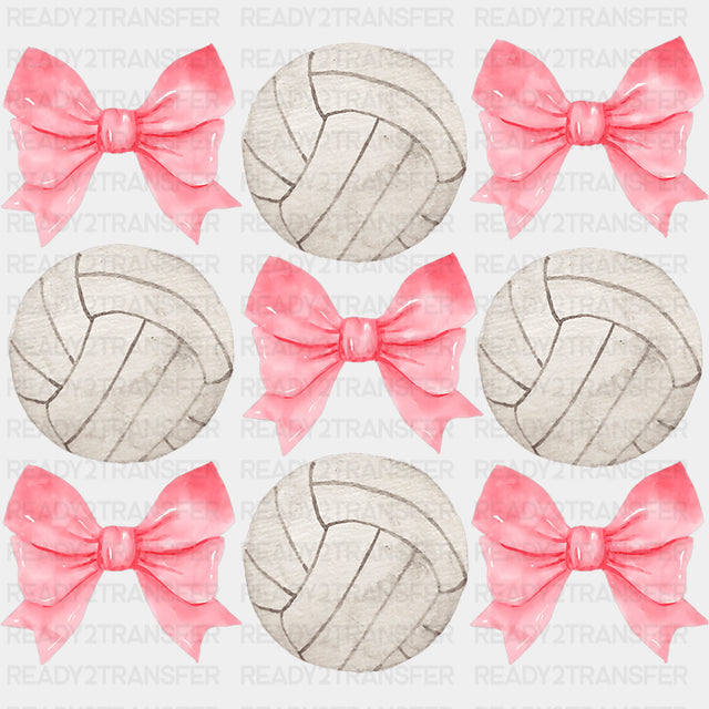 Volleyballs & Pink Ribbons - Volleyball DTF Transfers ready2transfer