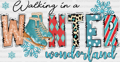 Walking In A Wonderland Design - Winter Iron On Dtf Transfer