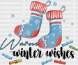 Warm Winter Wishes - Iron On Dtf Transfer Adult Unisex S & M (10’’) / Dark Color Design (See