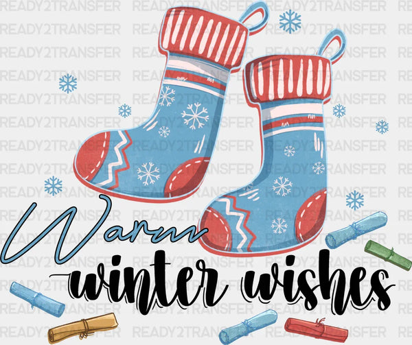 Warm Winter Wishes - Winter Iron On DTF Transfer