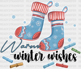 Warm Winter Wishes - Iron On Dtf Transfer Adult Unisex S & M (10’’) / Light Color Design (See