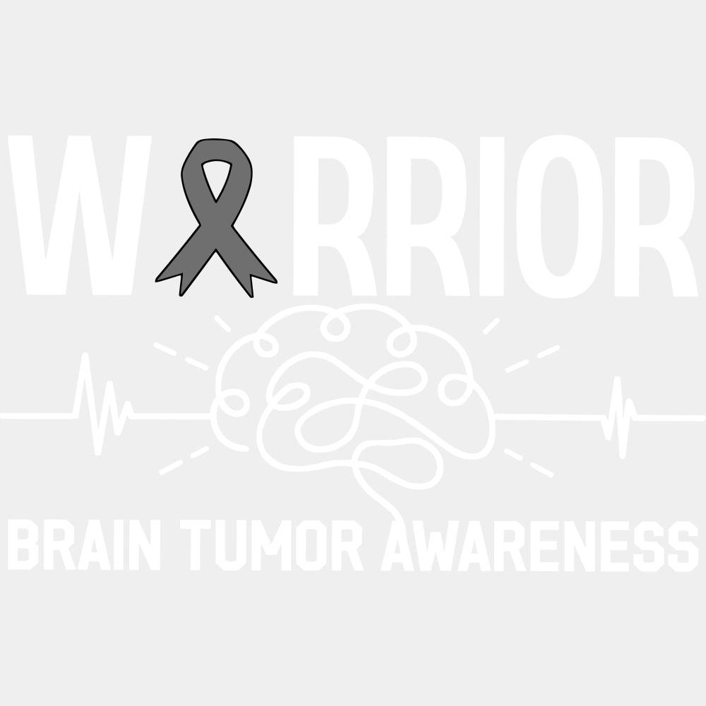 Warrior - Brain Cancer DTF Transfers - Adult Unisex - S & M (10’’) / Light Color Design (See Imaging)