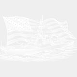 Warship B&W - Navy DTF Transfers - Adult Unisex - S & M (10’’) / Light Color Design (See Imaging)