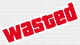 Wasted - Minimal UV Sticker Permanent UV DTF Decal