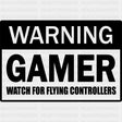 Watch For Flying Controllers - Video Game DTF Heat Transfer ready2transfer Dark Color Design ( See imaging )