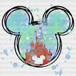 Watercolor Disney Mickey Head Dtf Heat Transfer Vacation Design Minnie