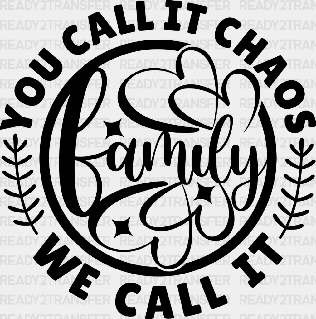 We Call It Family - Reunion Dtf Heat Transfer Adult Unisex S & M (10’’) / Dark Color Design