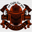 We Fight For You, Skull - Fire Department DTF Transfers ready2transfer Dark Color Design (See Imaging)