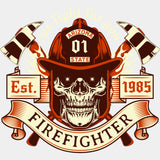 We Fight For You, Skull - Fire Department DTF Transfers ready2transfer Light Color Design (See Imaging)