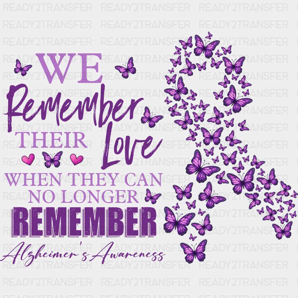 We Remember Their Love Ribbon - Alzheimer's Awareness DTF Transfer ready2transfer