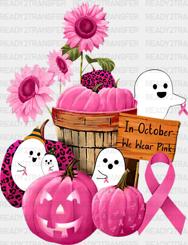 We Wear Pink Ghosts - Breast Cancer DTF Transfer