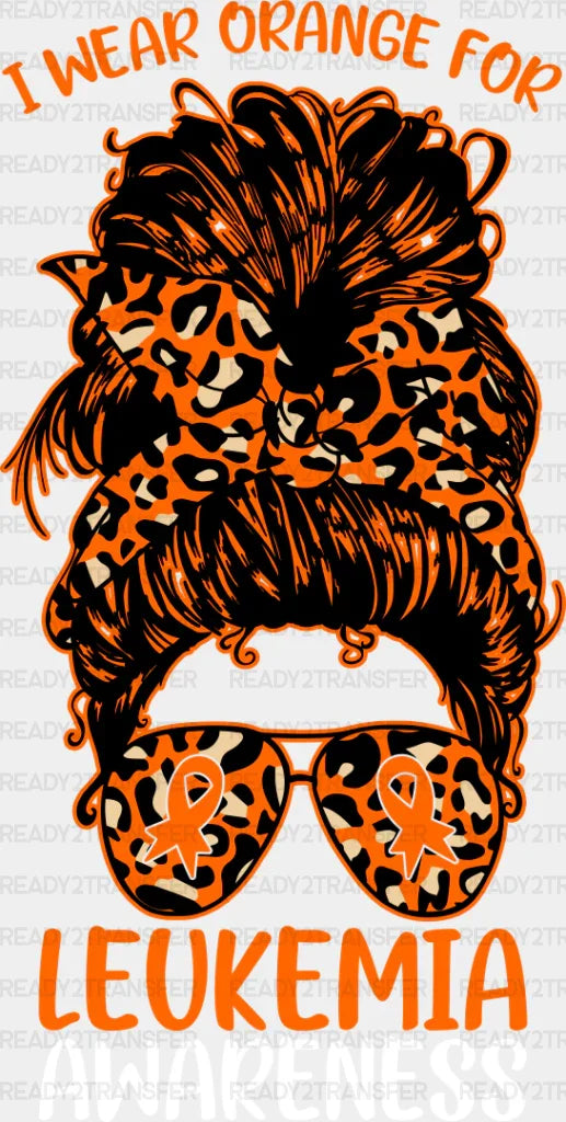 Wear Orange Girl Design - Leukemia DTF heat transfer ready2transfer Light Color Design ( See imaging )