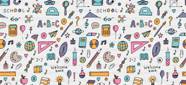 Welcome Back - School Cup Wrap UV Sticker Permanent UV DTF Decal