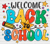 Welcome Back To School Star Design - Dtf Heat Transfer