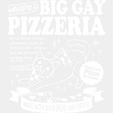 Welcome To Big Gay Pizzeria - Lesbian DTF Transfers ready2transfer Light Color Design (See Imaging)