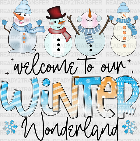 Welcome To Our Winter Wonderland - Iron On Dtf Transfer Adult Unisex S & M (10’’) / Dark Color