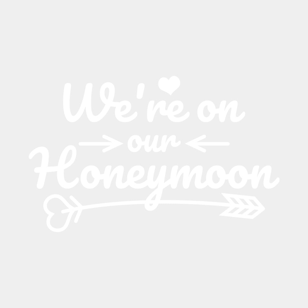 We're On Our Honeymoon - Honeymoon DTF Transfers ready2transfer Light Color Design (See Imaging)